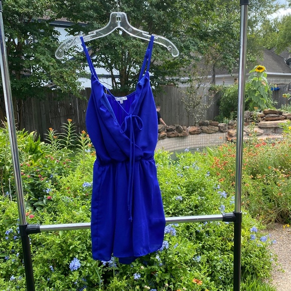 Charlotte Russe Pants - Charlotte Russe royal blue romper Sz S
